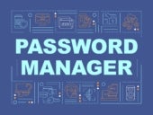 Password manager word concept banner.